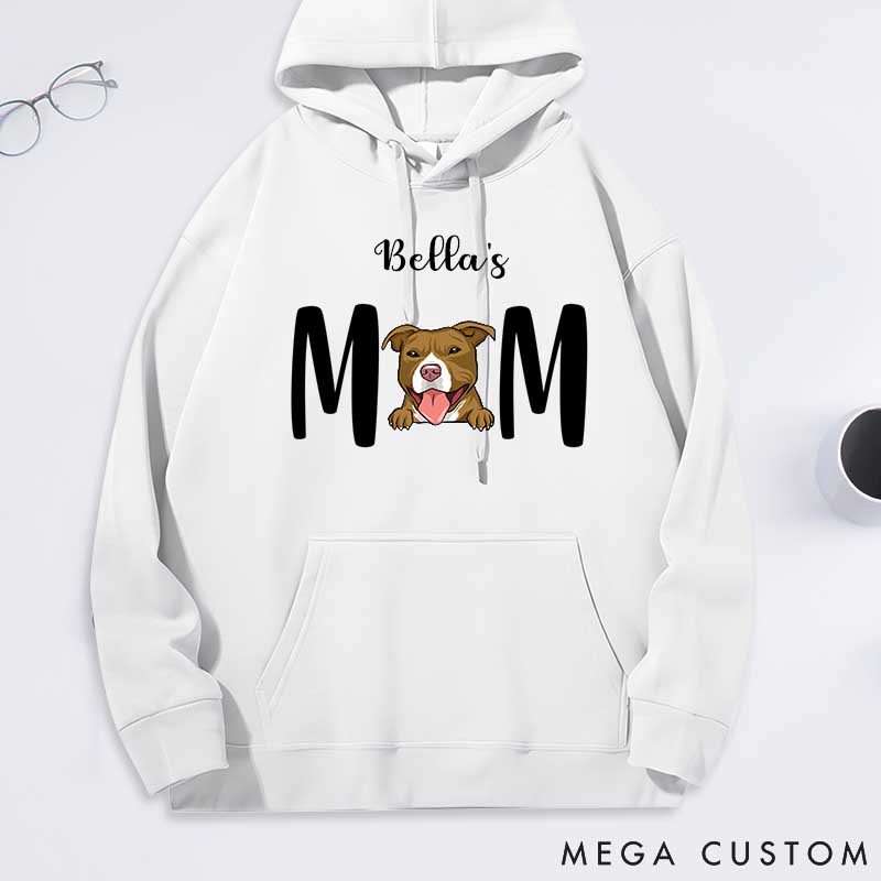 Personalized Dog Lover Pitbull's Mom Classic Hoodies