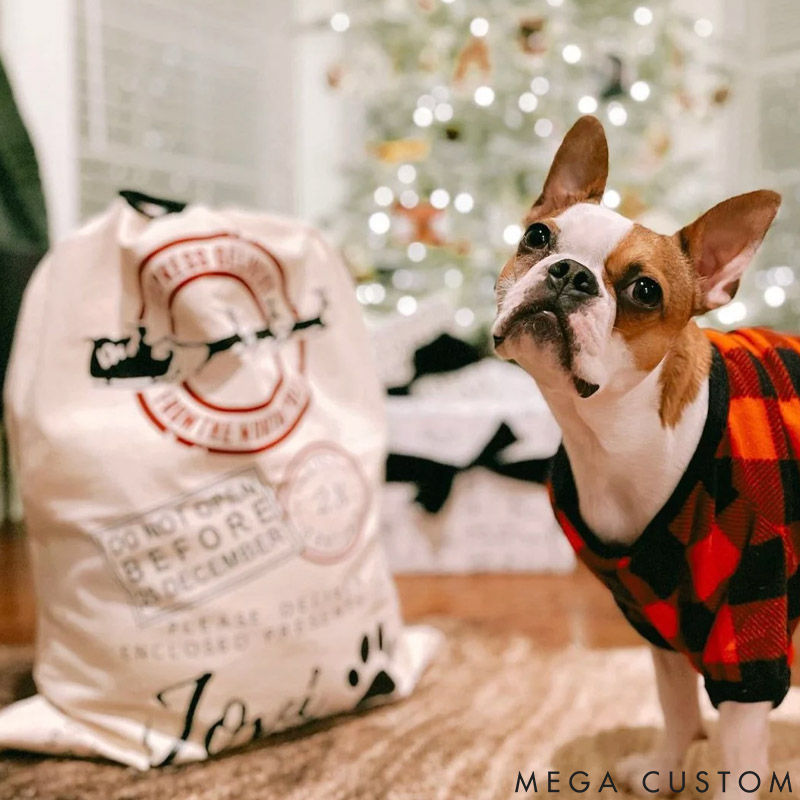 Personalized Dog Lover Please Deliver Enclosed Presents to Christmas Sack