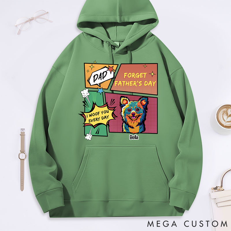Personalized Dog Lover Pop Art We Woof You Every Father's Day Classic Hoodies