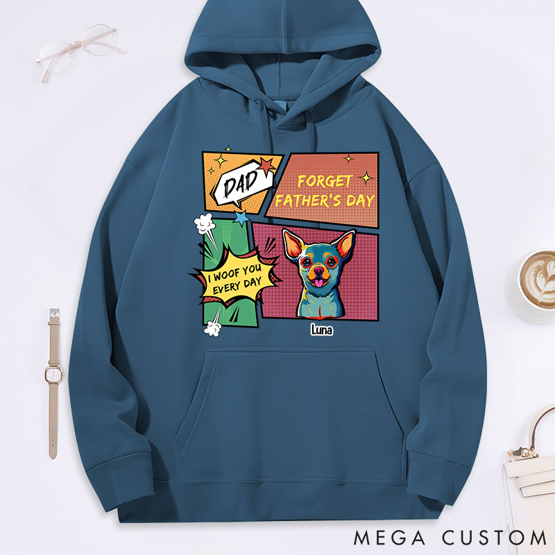 Personalized Dog Lover Pop Art We Woof You Every Father's Day Classic Hoodies