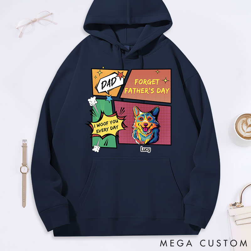 Personalized Dog Lover Pop Art We Woof You Every Father's Day Classic Hoodies