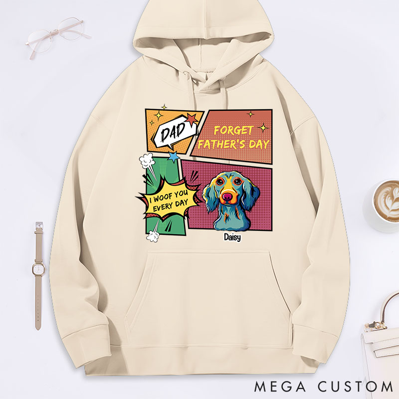 Personalized Dog Lover Pop Art We Woof You Every Father's Day Classic Hoodies