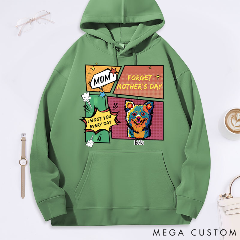 Personalized Dog Lover Pop Art We Woof You Every Mother's Day Classic Hoodies