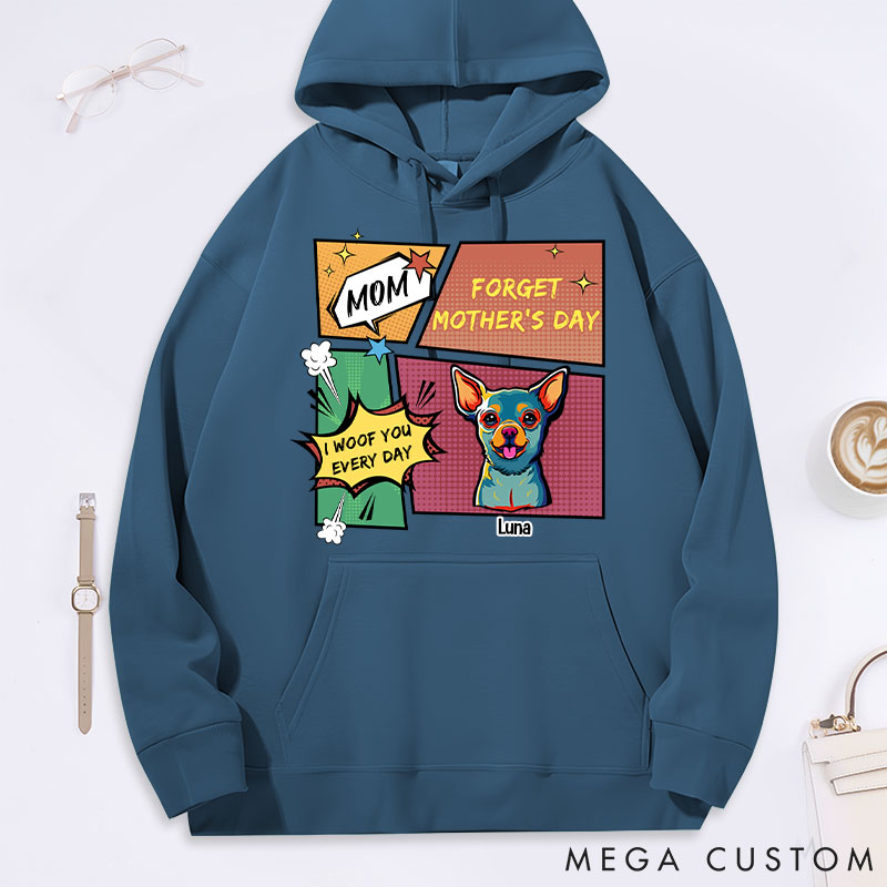 Personalized Dog Lover Pop Art We Woof You Every Mother's Day Classic Hoodies