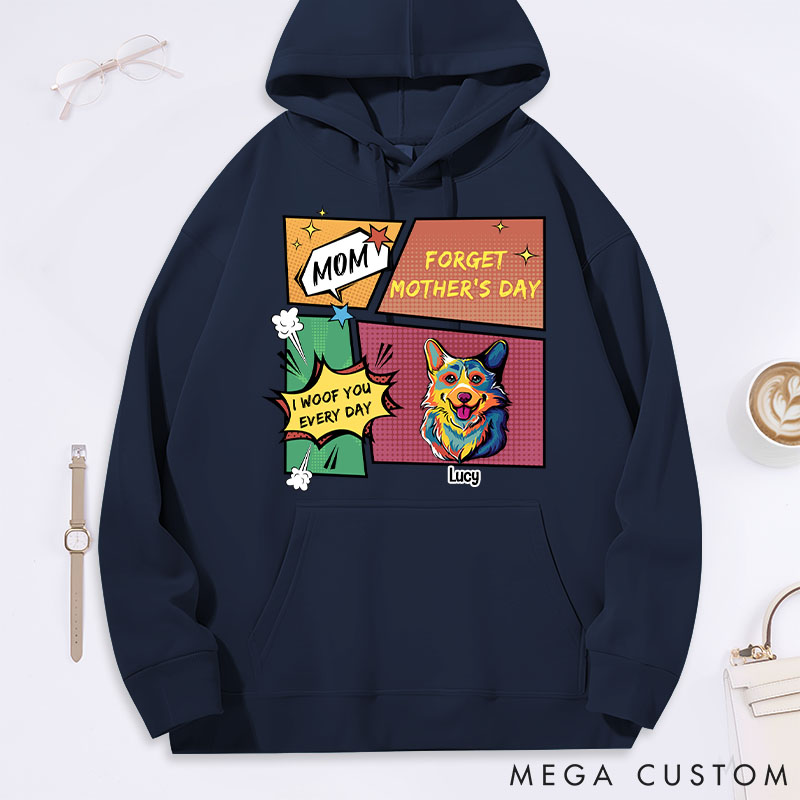 Personalized Dog Lover Pop Art We Woof You Every Mother's Day Classic Hoodies