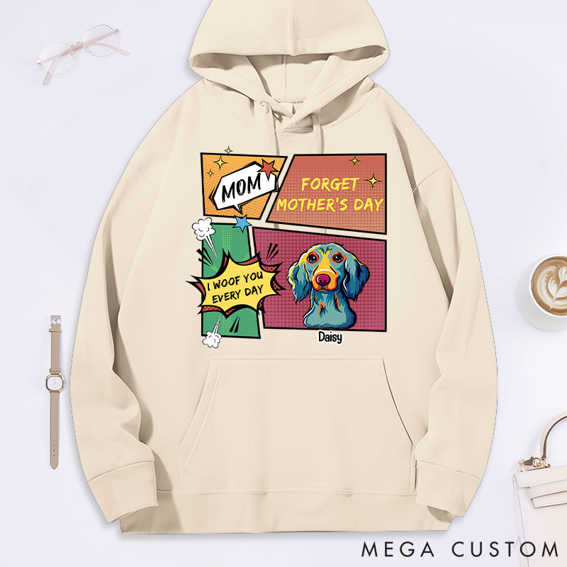 Personalized Dog Lover Pop Art We Woof You Every Mother's Day Classic Hoodies