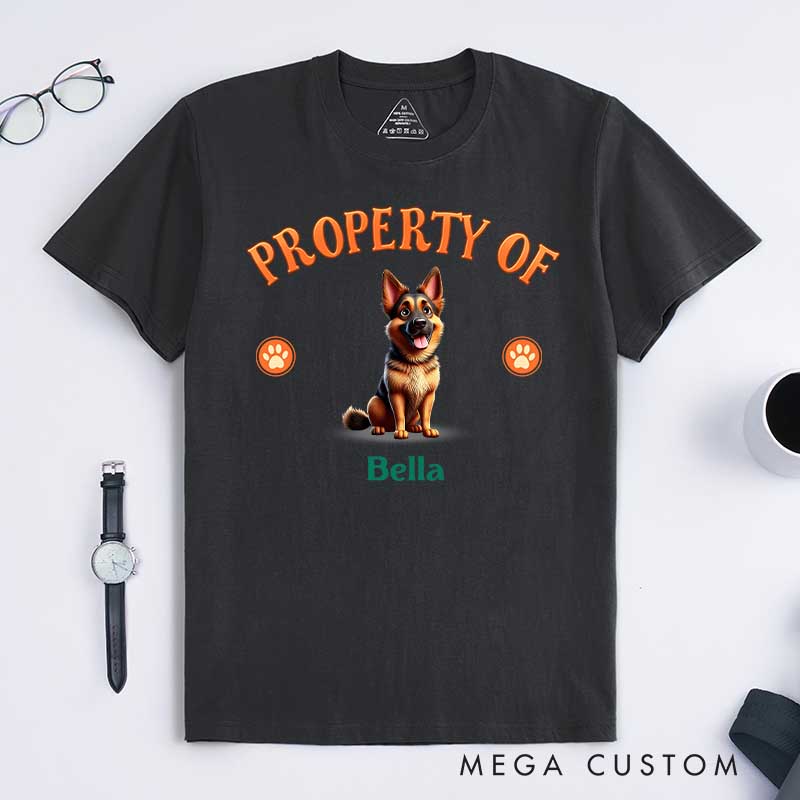 Personalized Dog Lover Property of the Best Dog Ever T-Shirt
