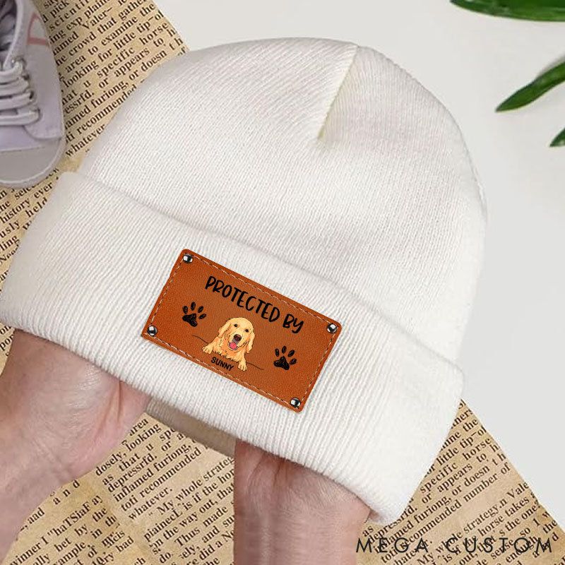 Personalized Dog Lover Protected By Dog Beanie