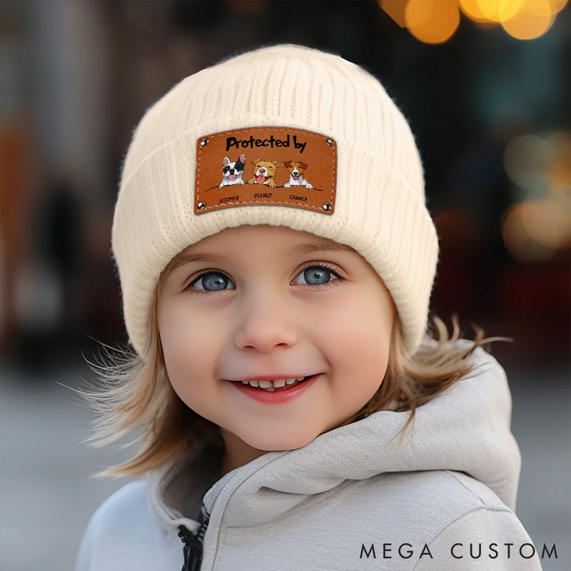 Personalized Dog Lover Protected By Dog Beanie