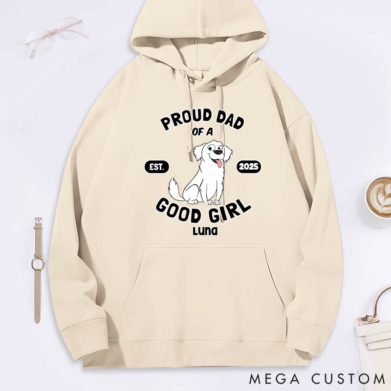 Personalized Dog Lover Proud Dad Classic Hoodies