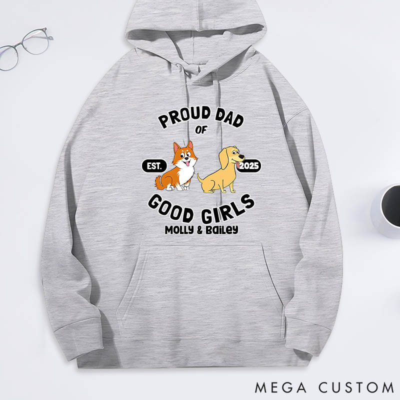 Personalized Dog Lover Proud Dad Classic Hoodies