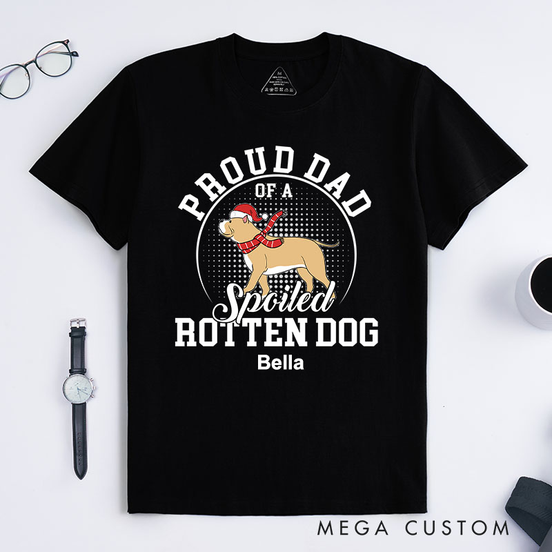 Personalized Dog Lover Proud Dad Dogs T-Shirt