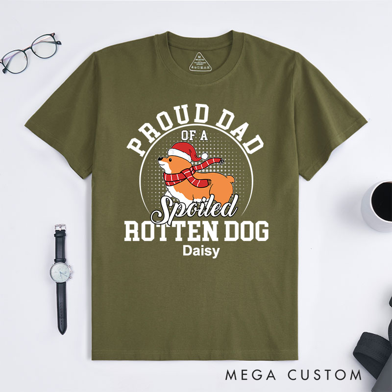 Personalized Dog Lover Proud Dad Dogs T-Shirt