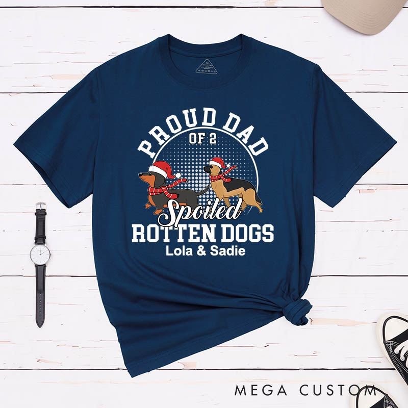 Personalized Dog Lover Proud Dad Dogs T-Shirt