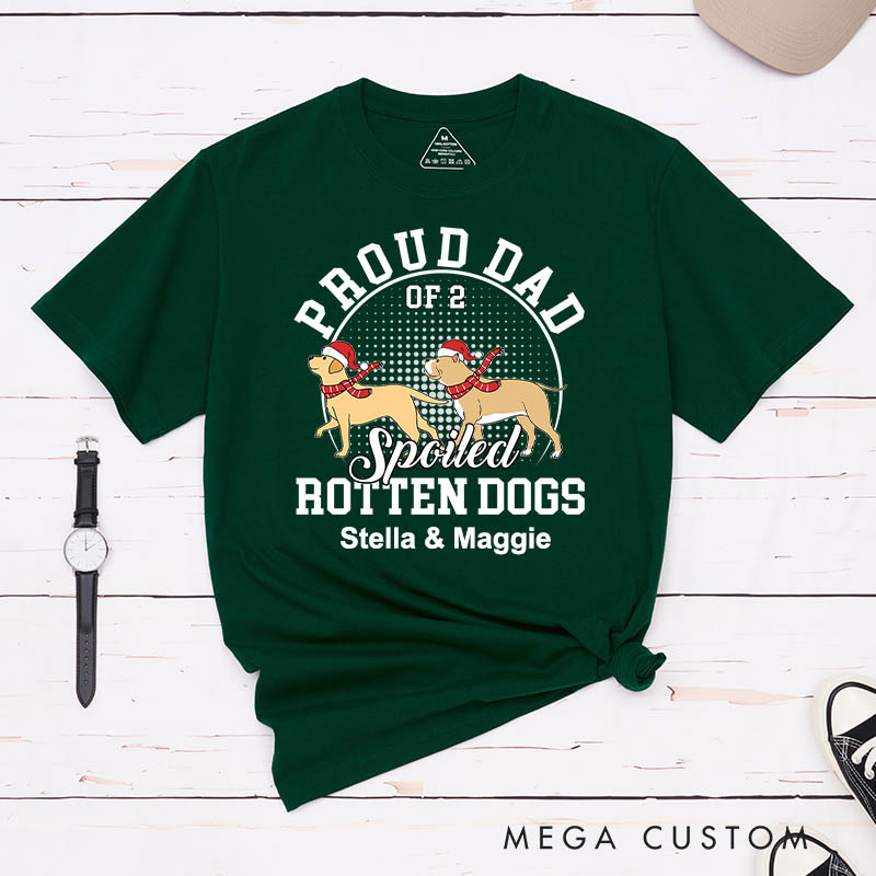 Personalized Dog Lover Proud Dad Dogs T-Shirt