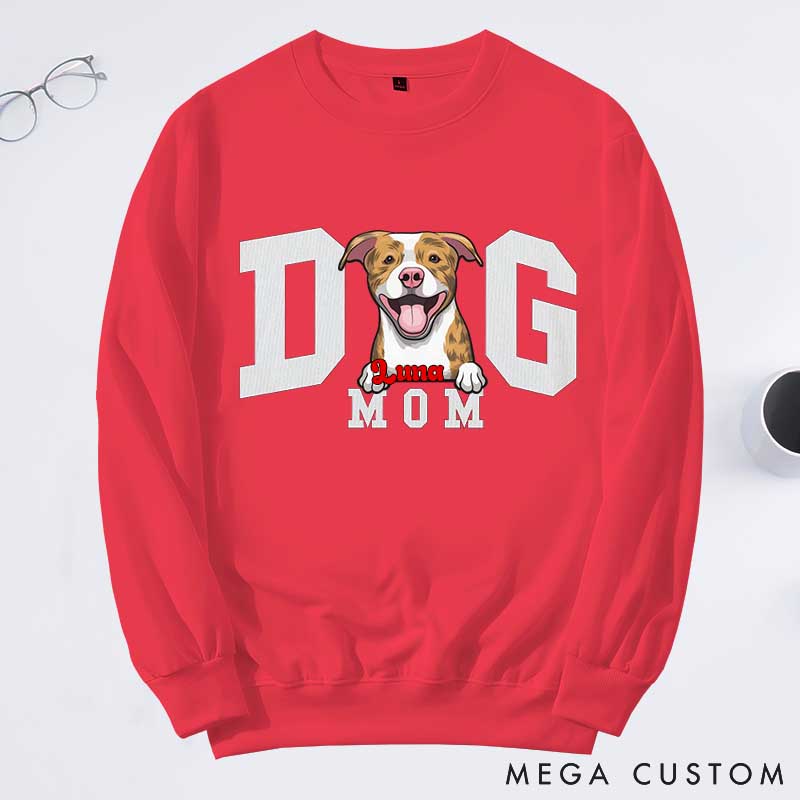 Personalized Dog Lover Proud Dog Mom Sweatshirts