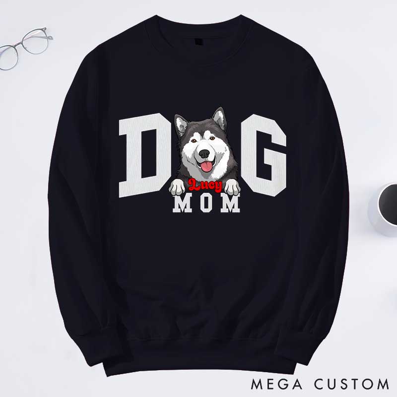 Personalized Dog Lover Proud Dog Mom Sweatshirts