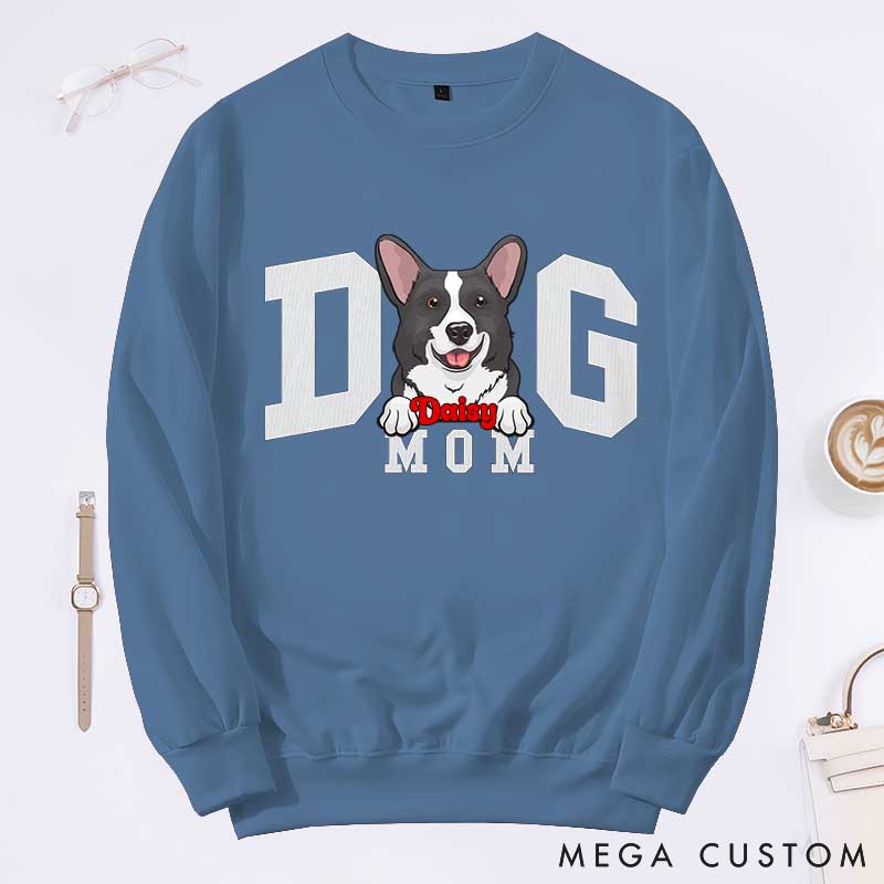 Personalized Dog Lover Proud Dog Mom Sweatshirts