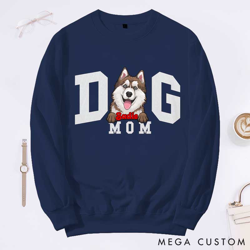 Personalized Dog Lover Proud Dog Mom Sweatshirts