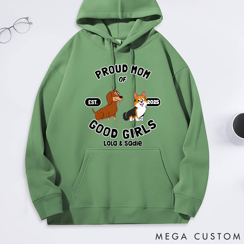Personalized Dog Lover Proud Mom Classic Hoodies