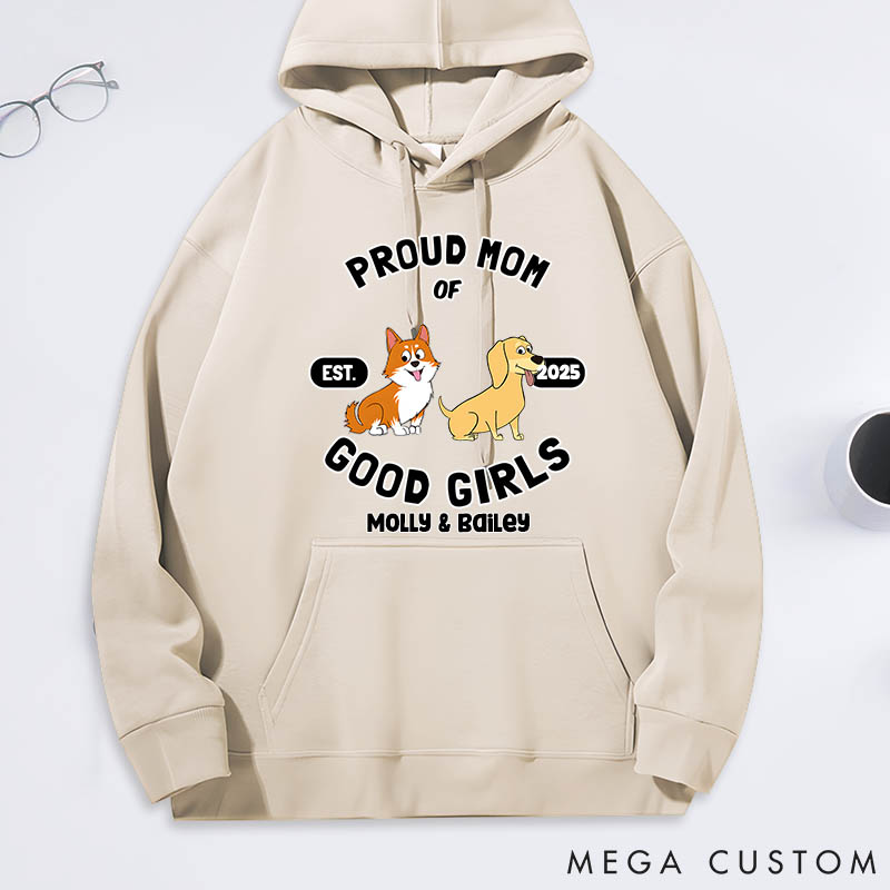 Personalized Dog Lover Proud Mom Classic Hoodies