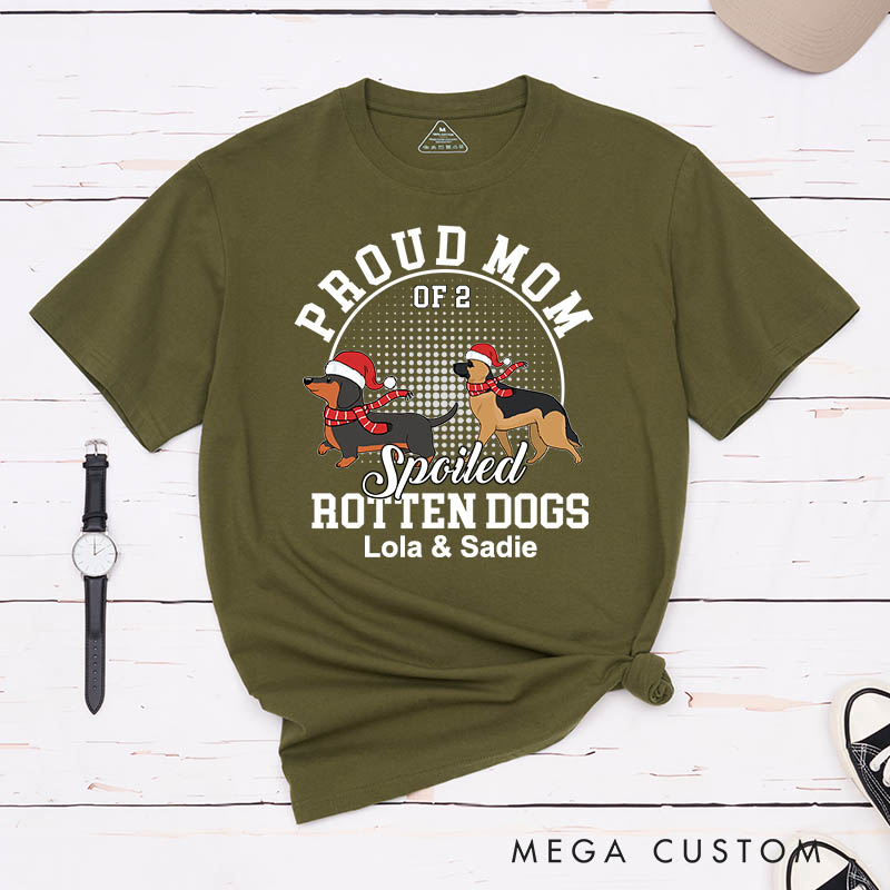 Personalized Dog Lover Proud Mom Dogs T-Shirt