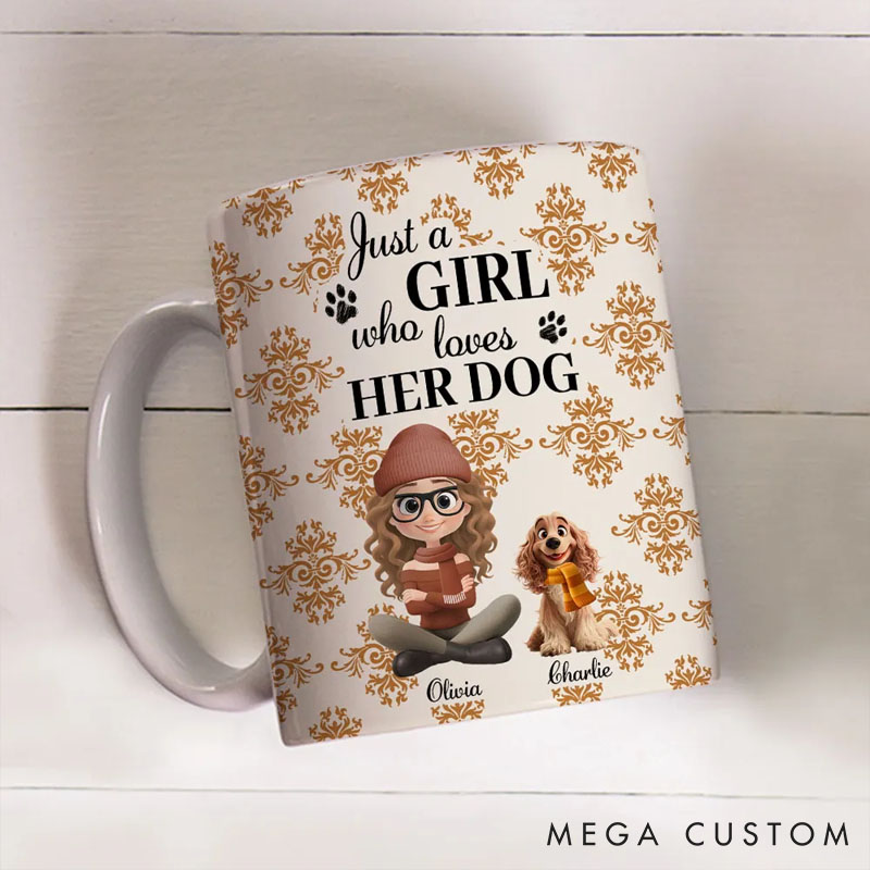 Personalized Dog Lover Pumskin Dog Autumn Mugs