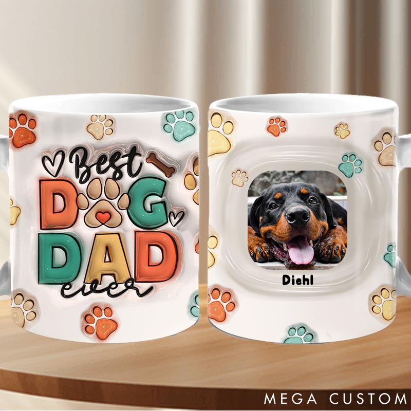 Personalized Dog Lover Puppy Love Dog Dad Mugs