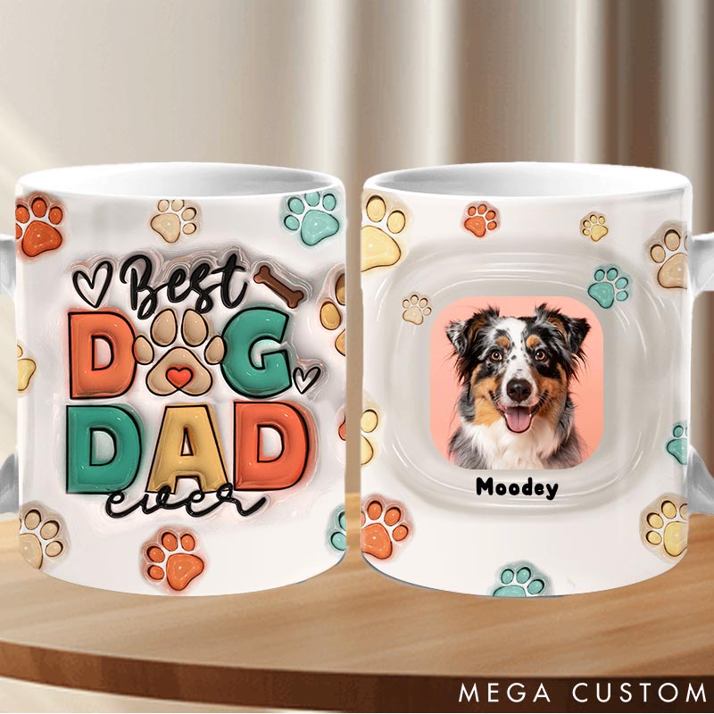Personalized Dog Lover Puppy Love Dog Dad Mugs