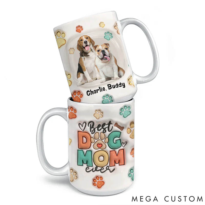 Personalized Dog Lover Puppy Love Dog Mom Mugs