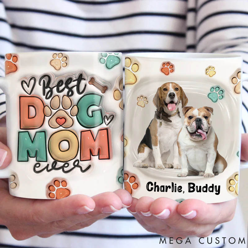 Personalized Dog Lover Puppy Love Dog Mom Mugs