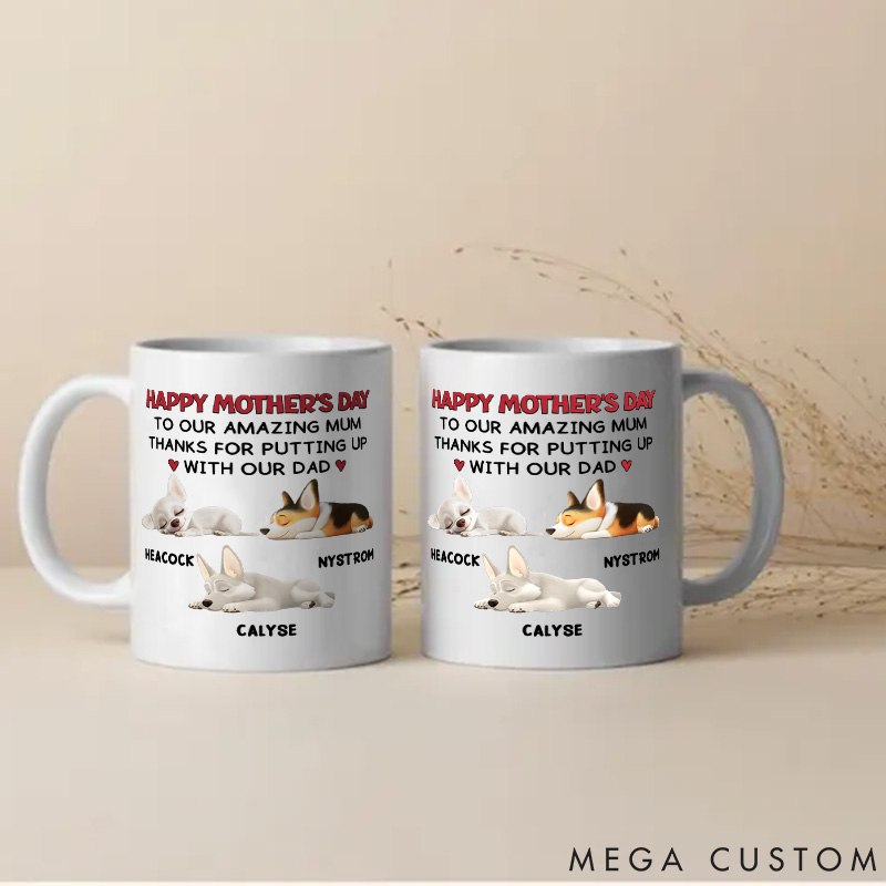 Personalized Dog Lover Putting Up with Mugs