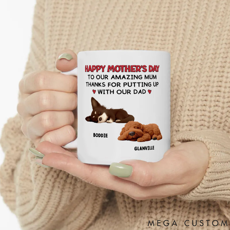 Personalized Dog Lover Putting Up with Mugs