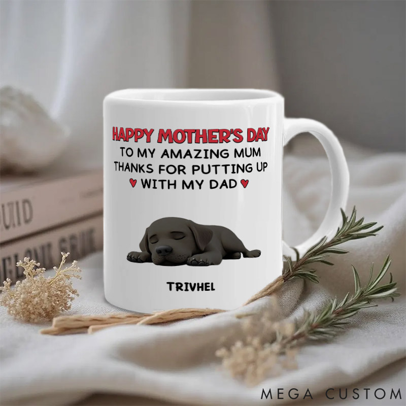 Personalized Dog Lover Putting Up with Mugs