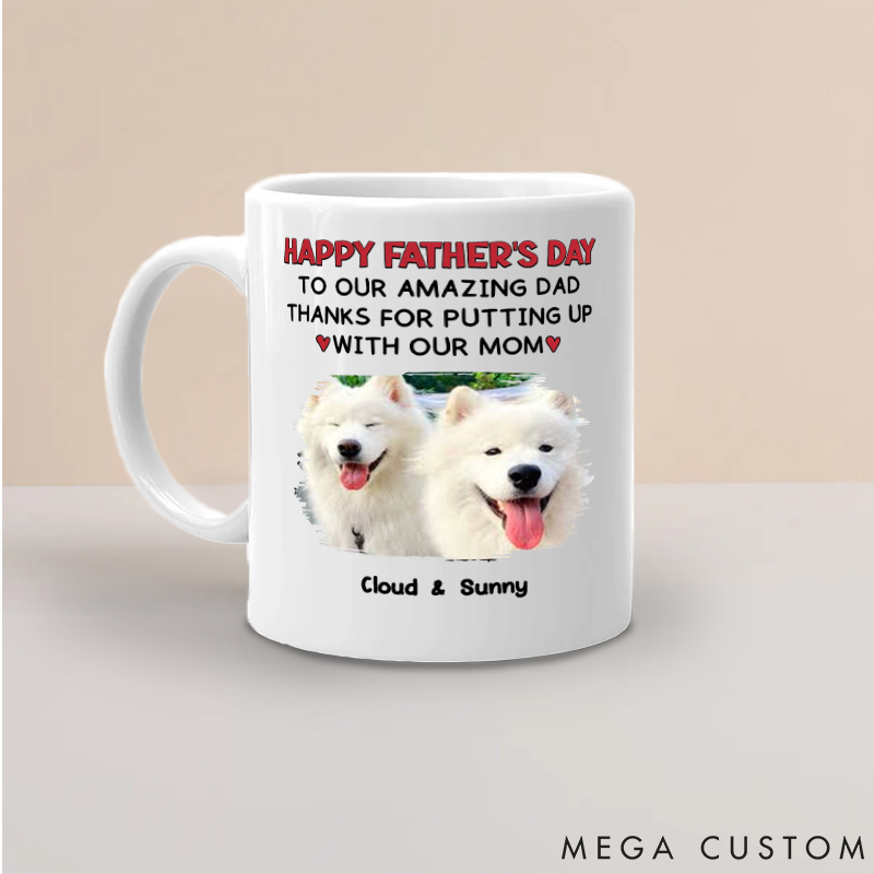 Personalized Dog Lover Putting Up with My Mom Mum Photo Mugs
