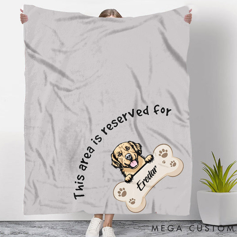 Personalized Dog Lover Reserved for My DogThrow Blanket
