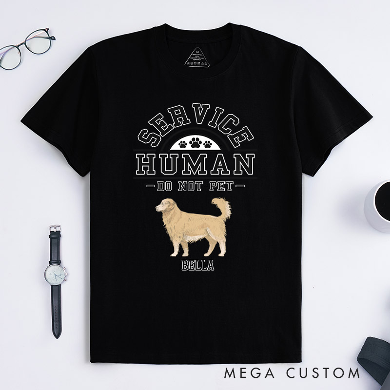 Personalized Dog Lover Retro Multiple Dogs Service Human T-Shirt