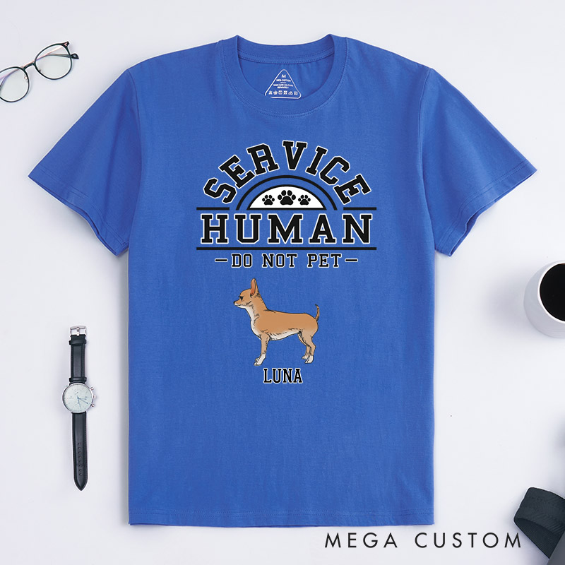 Personalized Dog Lover Retro Multiple Dogs Service Human T-Shirt