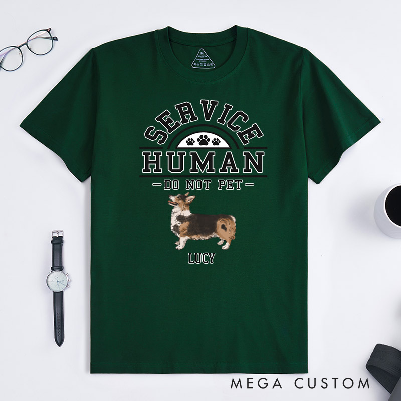 Personalized Dog Lover Retro Multiple Dogs Service Human T-Shirt