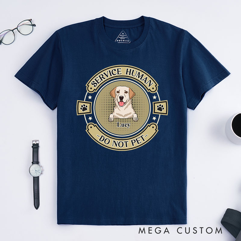 Personalized Dog Lover Retro Service Human Do Not Pet T-Shirt