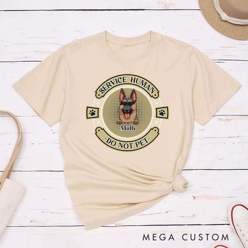 Personalized Dog Lover Retro Service Human Do Not Pet T-Shirt
