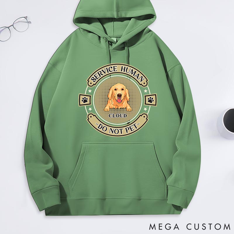 Personalized Dog Lover Retro Service Human do Not Pet Classic Hoodies