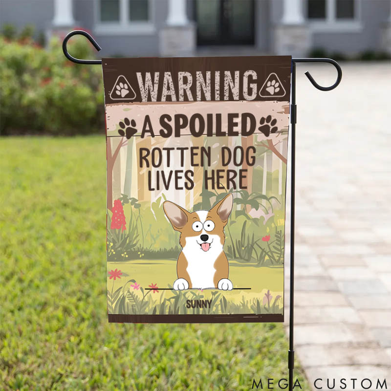 Personalized Dog Lover Rotten Dogs Worse Bites Garden Flag