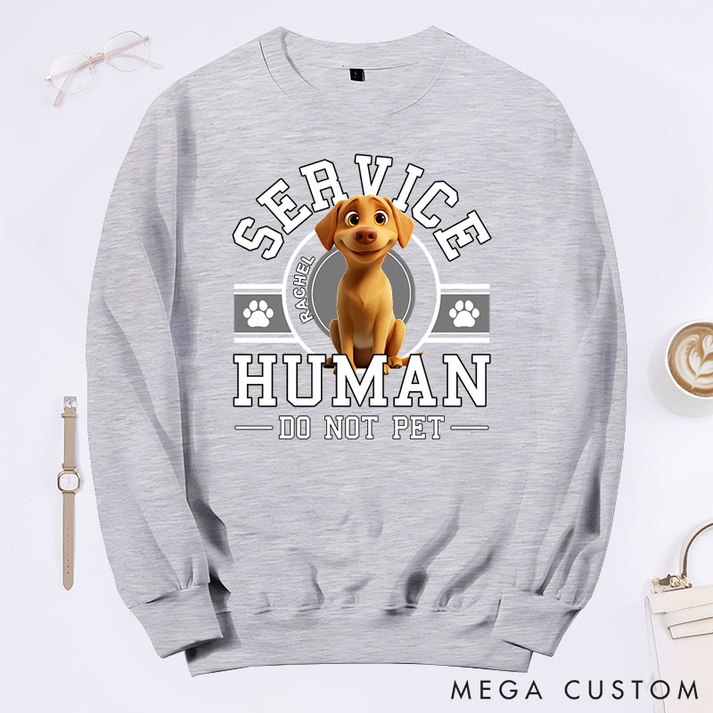 Personalized Dog Lover Service Human Cartoon Classic Sweatshirts
