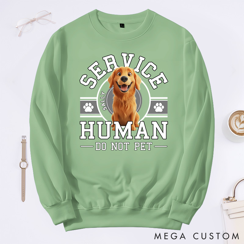 Personalized Dog Lover Service Human Cartoon Classic Sweatshirts