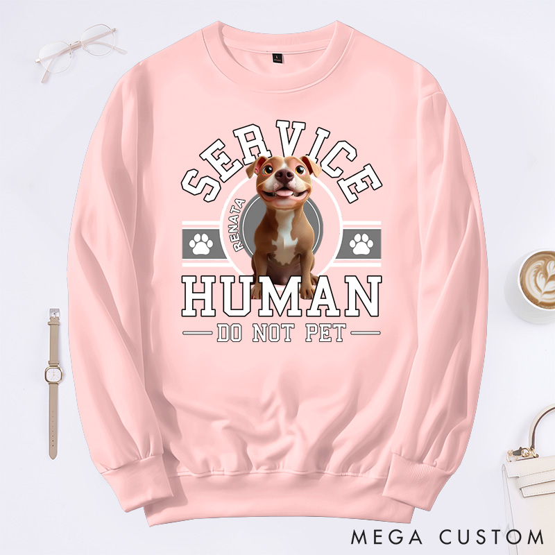 Personalized Dog Lover Service Human Cartoon Classic Sweatshirts