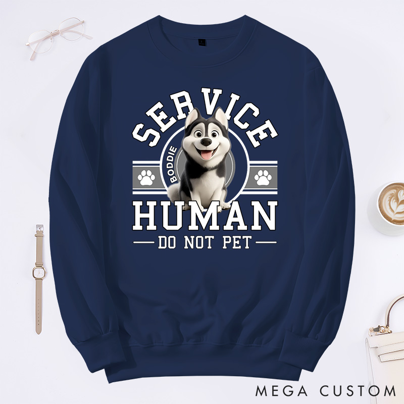 Personalized Dog Lover Service Human Cartoon Classic Sweatshirts