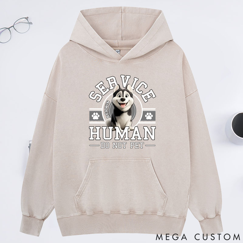 Personalized Dog Lover Service Human Cartoon Classic Washed Hoodies