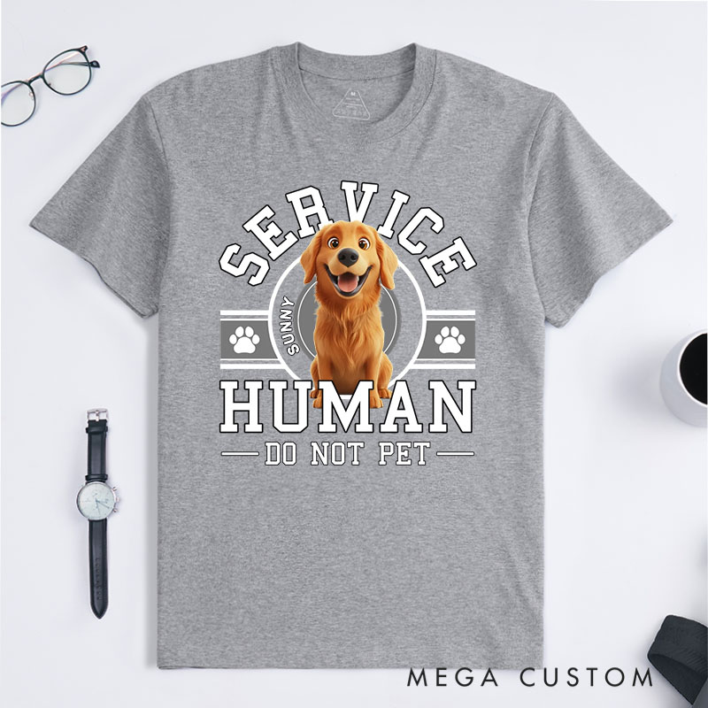 Personalized Dog Lover Service Human Cartoon T-Shirt