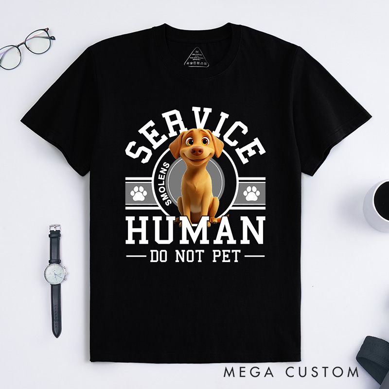 Personalized Dog Lover Service Human Cartoon T-Shirt